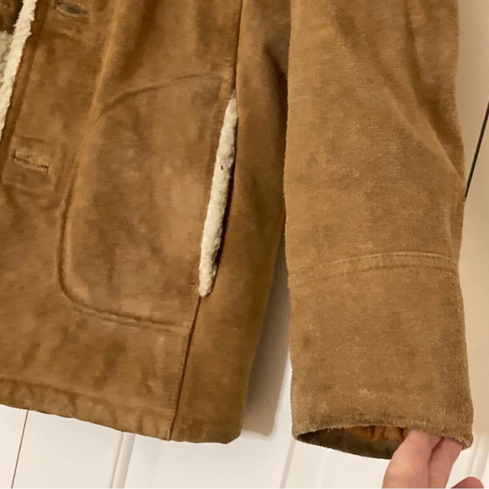 Vintage Sheepskin Leather Rancher Style Coat from Grande Bay Size L - Picture 15 of 16